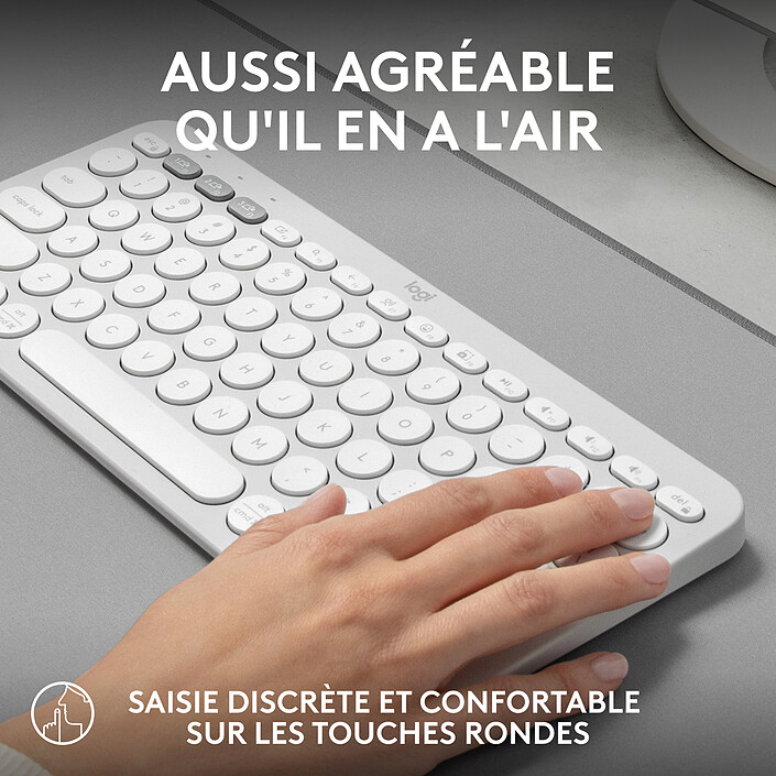 Logitech Pebble Keys 2 K380s (Blanc) pas cher