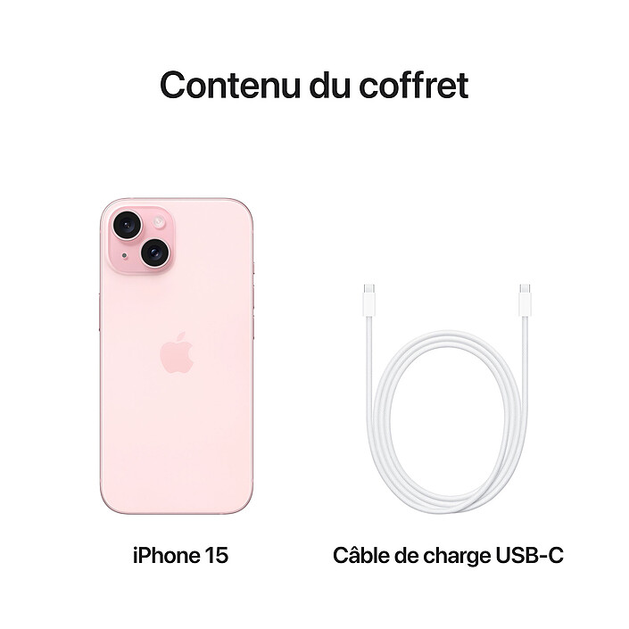 Apple iPhone 15 256 Go Rose · Reconditionné pas cher