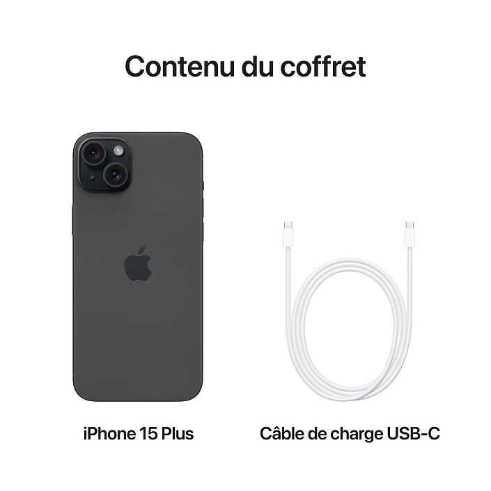 Apple iPhone 15 Plus 256 Go Noir pas cher