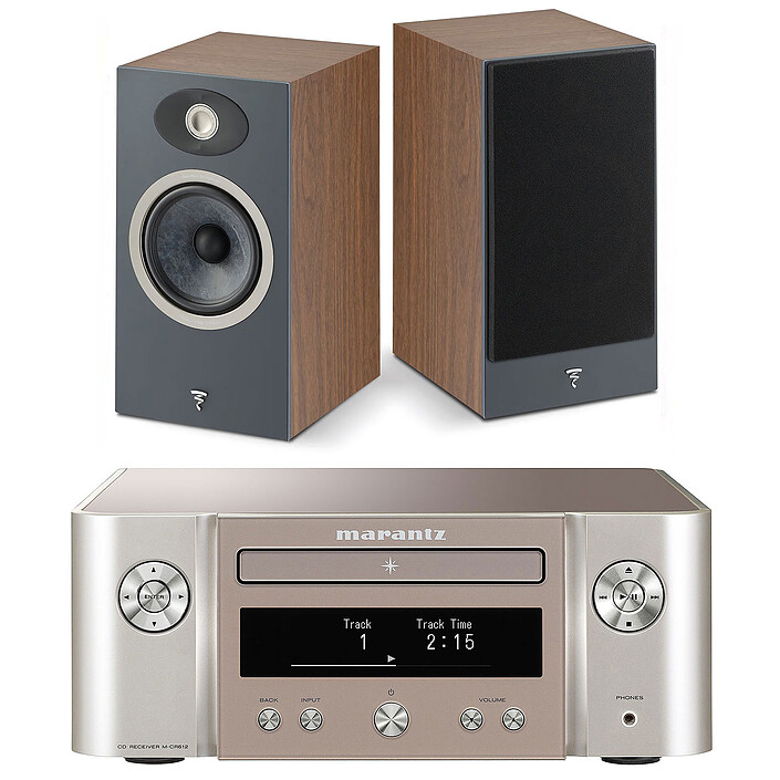 Marantz Melody X M-CR612 Argent/Or + Focal Theva N°1 Dark Wood