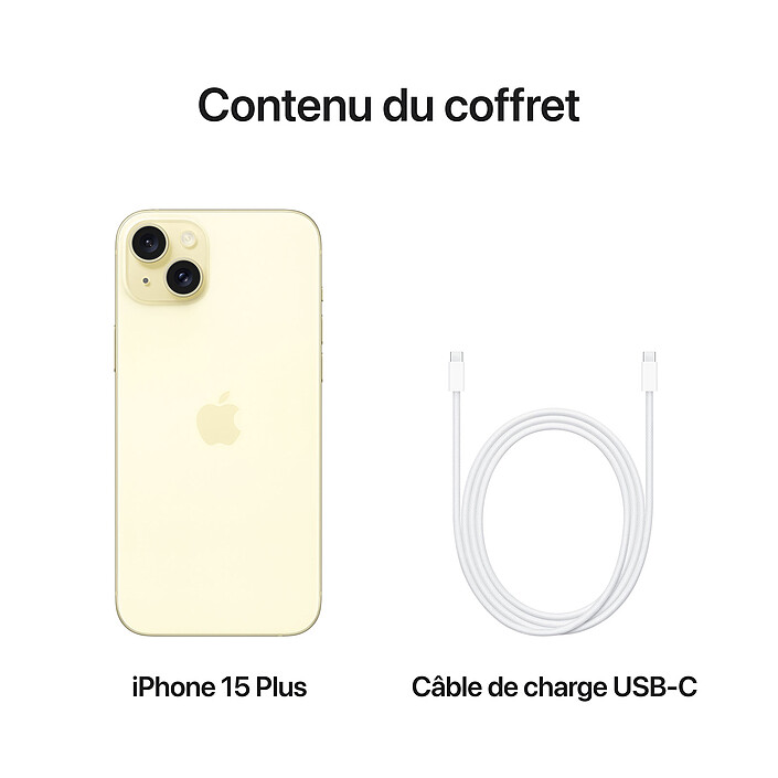 Apple iPhone 15 Plus 256 Go Jaune pas cher