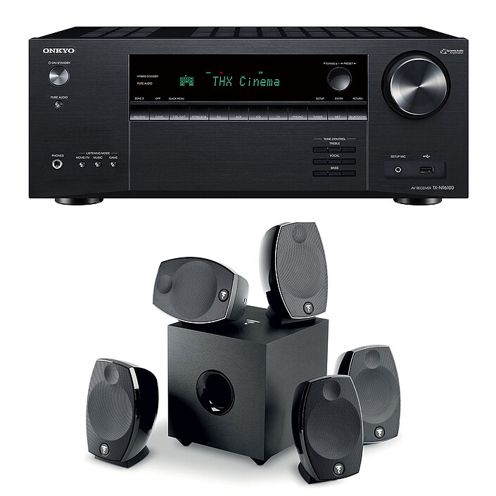 Onkyo TX-NR6100B Noir + Focal Sib Evo 5.1.2 Dolby Atmos