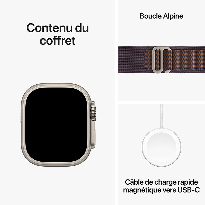 Acheter Apple Watch Ultra 2 GPS + Cellular Titanium Case Indigo Alpine Loop 49 mm - M