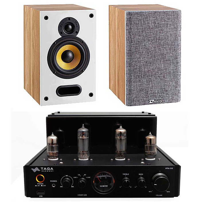 Taga Harmony HTA-25B Black + Davis Acoustics Hera 70 Light Oak