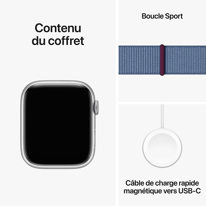 Review Apple Watch Series 9 GPS + Cellular Silver Aluminum Blue Sport Band 45 mm