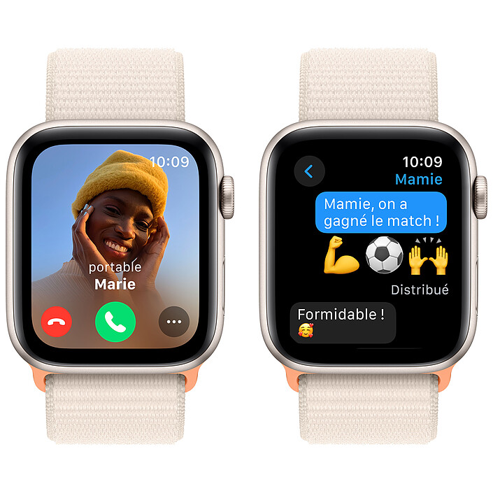 Buy Apple Watch SE GPS (2023) Starlight Aluminium Sport Loop Strap Starlight 44 mm