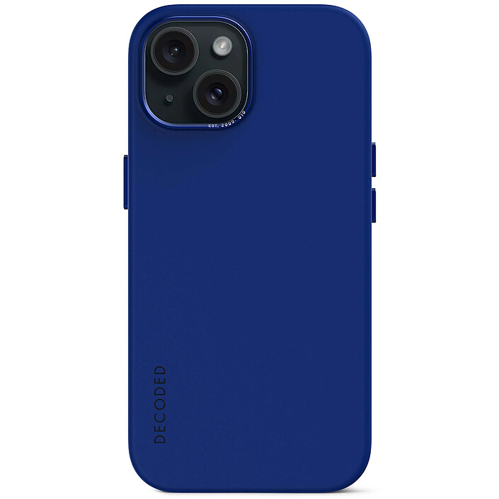 DECODED Coque Silicone Bleu iPhone 15 Plus