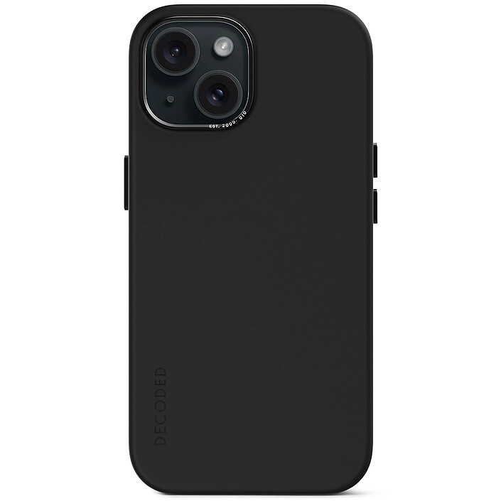 DECODED Funda de silicona negra iPhone 15