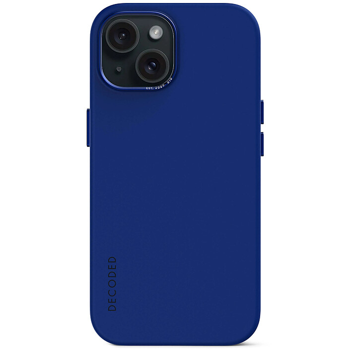 DECODED Coque Silicone Bleu iPhone 15