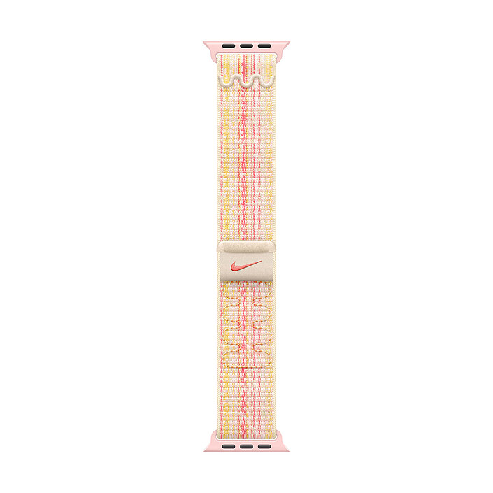 Apple Boucle Sport Nike Lumière Stellaire/Rose pour Apple Watch 41 mm