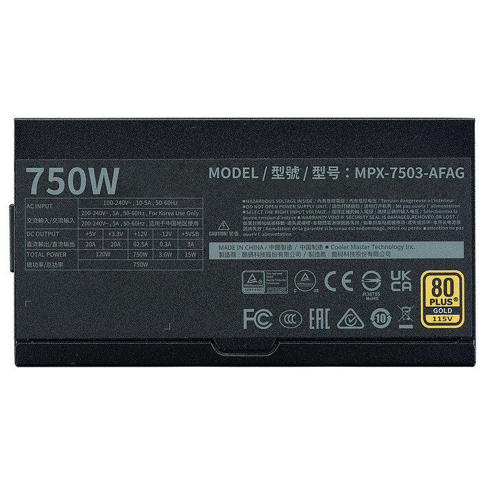 Acheter Cooler Master GX II Gold 750