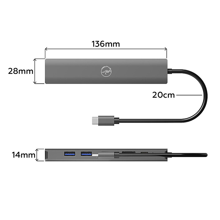 Acheter Mobility Lab Hub Adapter USB-C 7-en-1 avec Power Delivery 100W