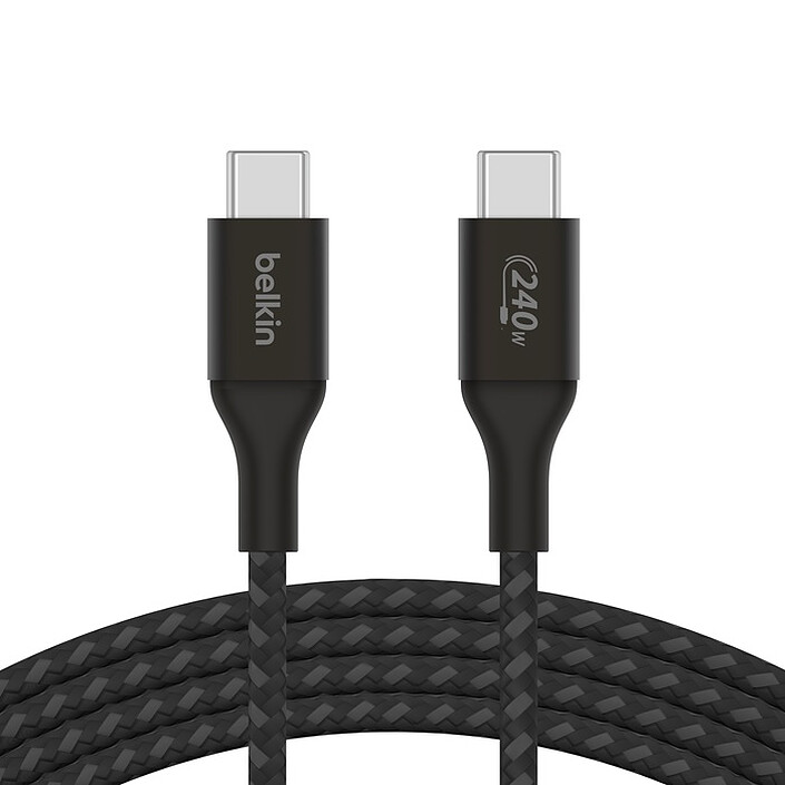 Cavo Belkin da USB-C a USB-C 240W - Rinforzato (nero) - 2 m