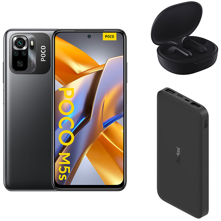 Xiaomi Poco M5s (4 GB / 64 GB) Black + Buds 4 Lite + PowerBank 10 000 mAh