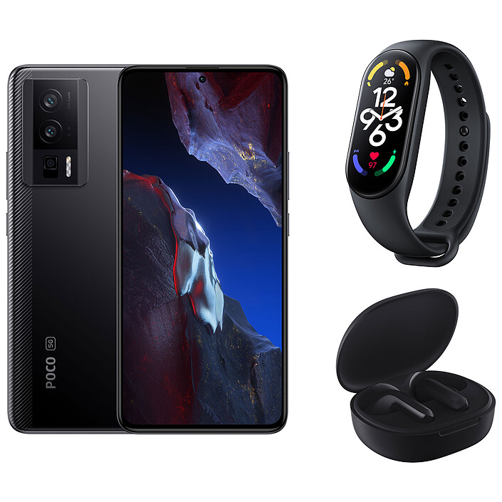 Xiaomi Poco F5 Pro Noir (12 Go / 512 Go) + Buds 4 Lite + Band 7