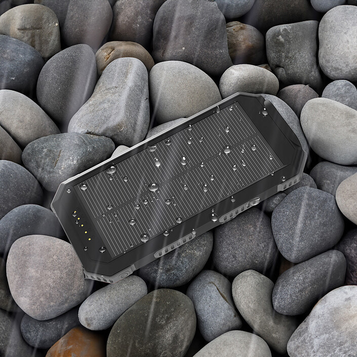 Batería solar de reserva Akashi 10000 mAh Negra a bajo precio