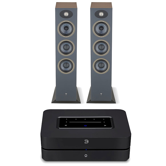 Bluesound Powernode 2021 Noir + Focal Theva N°2 Dark Wood