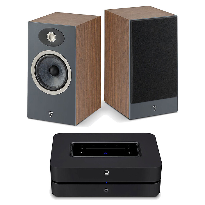 Bluesound Powernode 2021 Black + Focal Theva N°1 Dark Wood