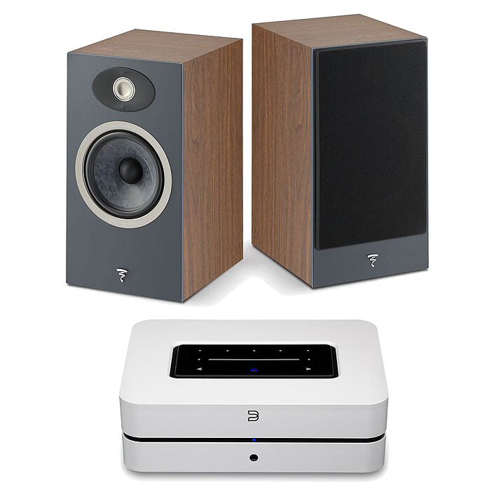 Bluesound Powernode 2021 White + Focal Theva N°1 Dark Wood