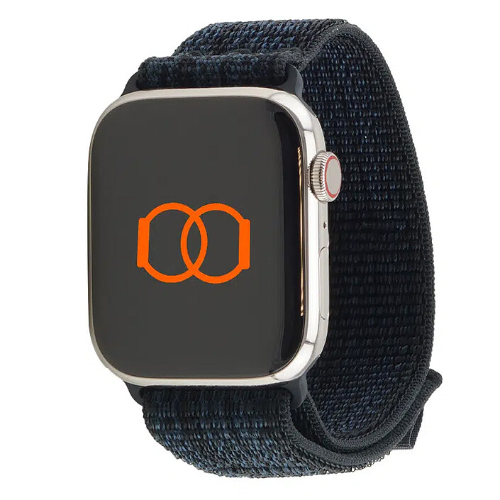 Band Band Boucle Sport Nylon Tissé Noir/Bleu 49 mm