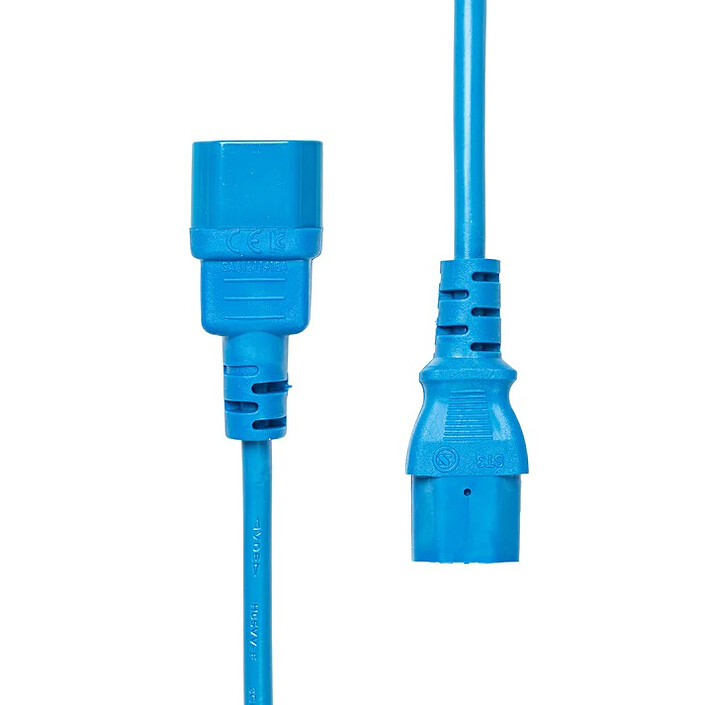 ProXtend Cordon secteur IEC C13 vers IEC C14 - Bleu - 2 m