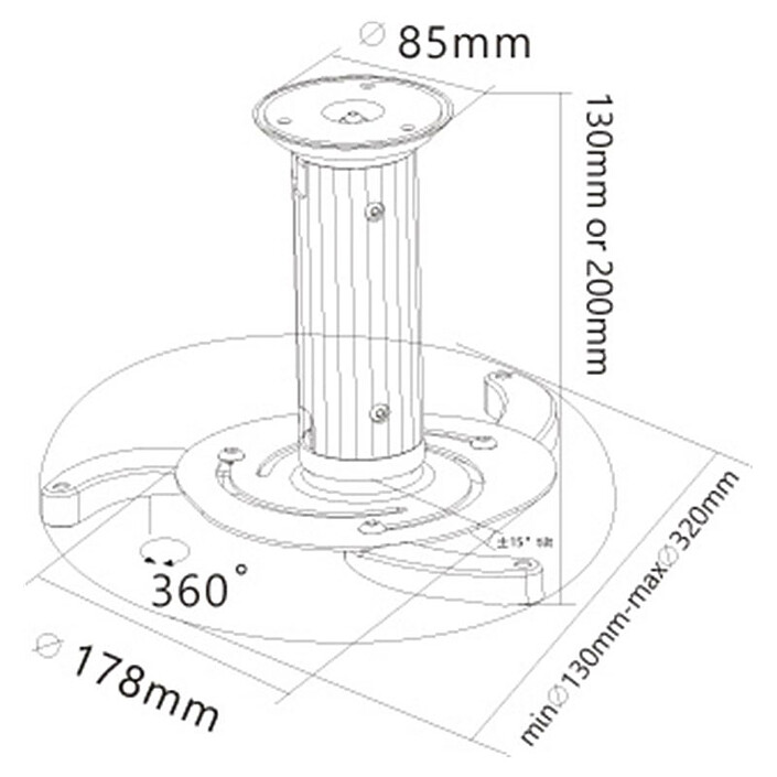 Avis Goobay Projector Mount (Argent)