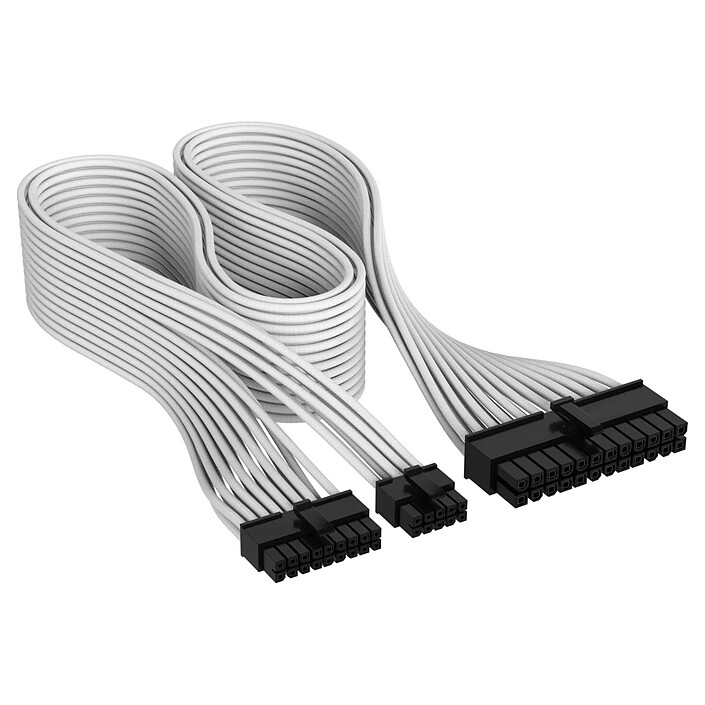 Cable de alimentación premium Corsair de 24 patillas ATX Tipo 5 Gen 5 - Blanco