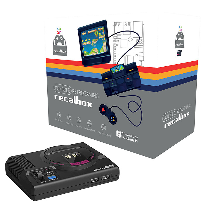 Hutopi Console Rétrogaming Megadrive (2 Go / 64 Go) avec Recalbox