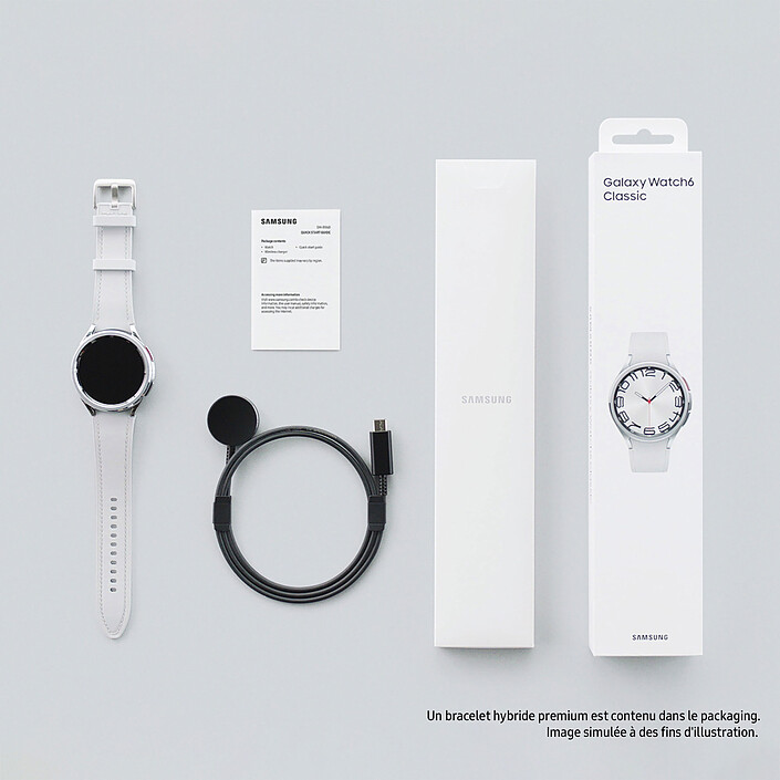 Samsung Galaxy Watch6 Classic 4G (47 mm / Argent) pas cher