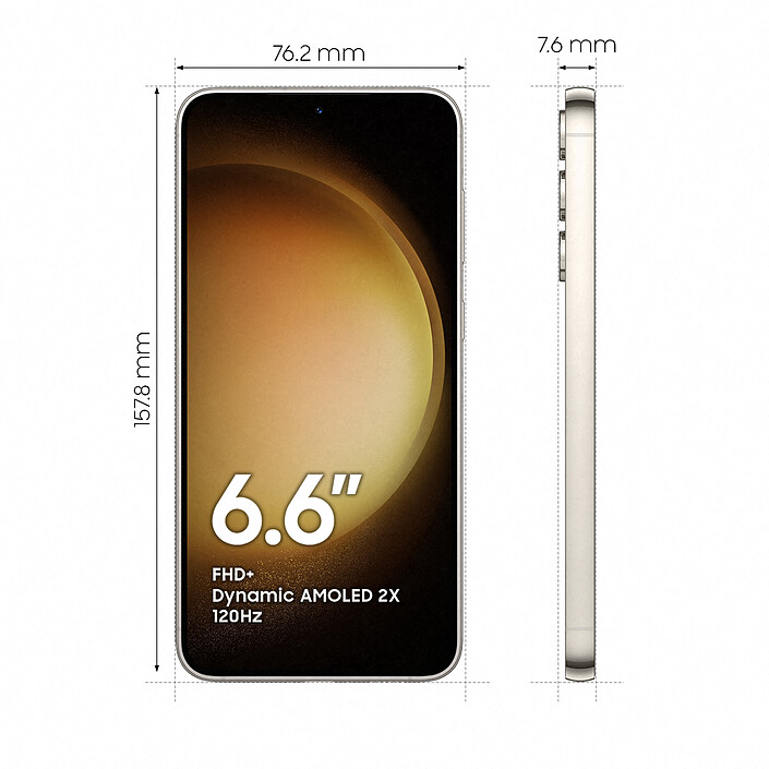 Avis Samsung Galaxy S23+ SM-S916B Crème (8 Go / 256 Go) · Reconditionné