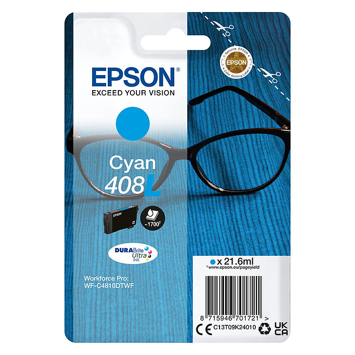 Epson Singlepack Lunettes 408L Cyan