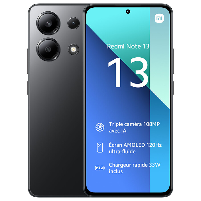 Xiaomi Redmi Note 13 4G Noir (8 Go / 256 Go)