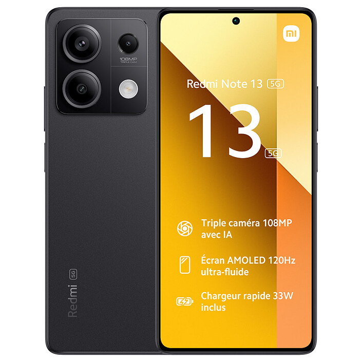 Xiaomi Redmi Note 13 5G Noir (8 Go / 256 Go) · Reconditionné