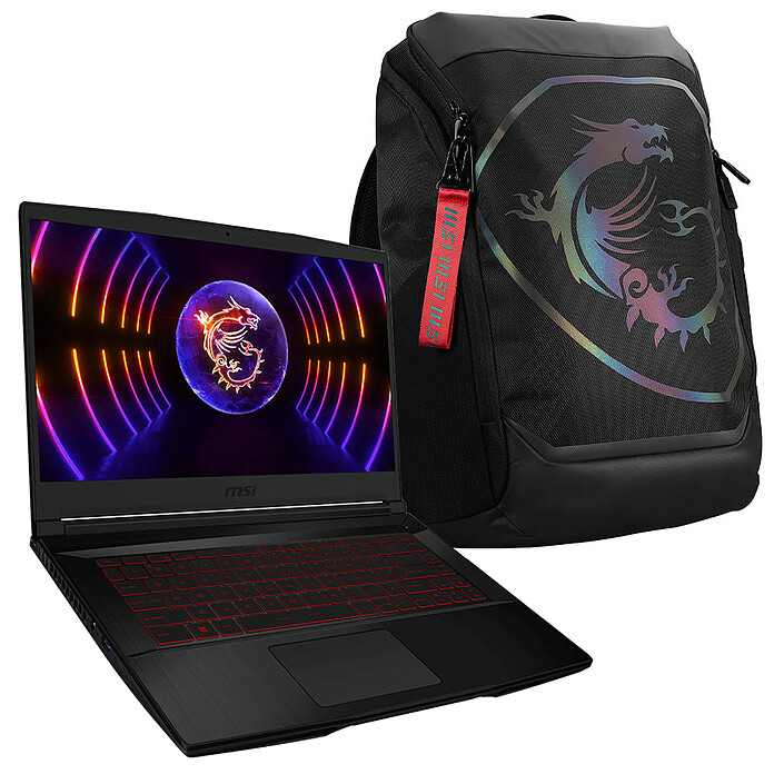 MSI Thin GF63 12UDX-242FR + MSI Titan Gaming backpack FREE!
