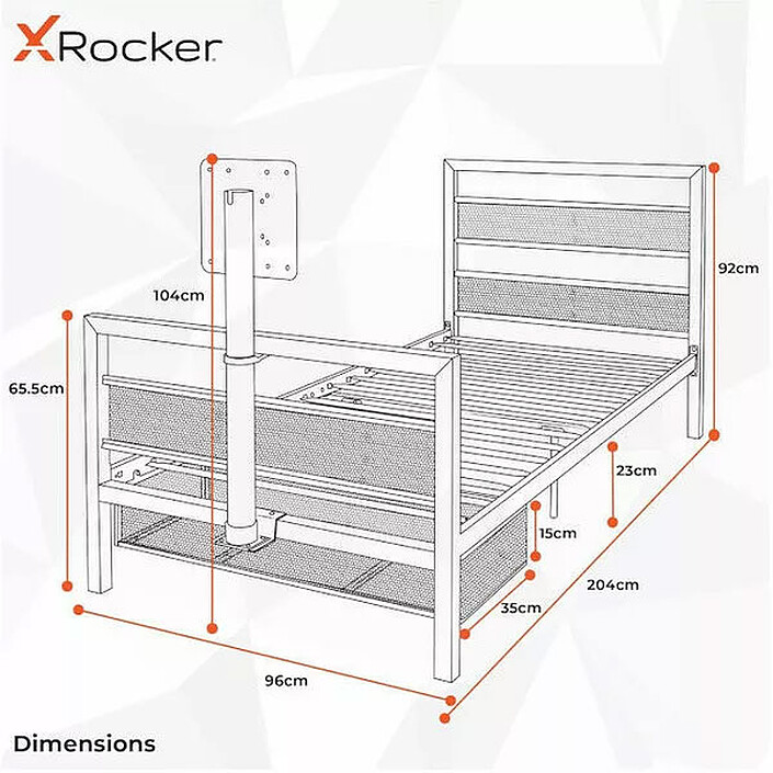 X Rocker Basecamp Single (Blanc) pas cher