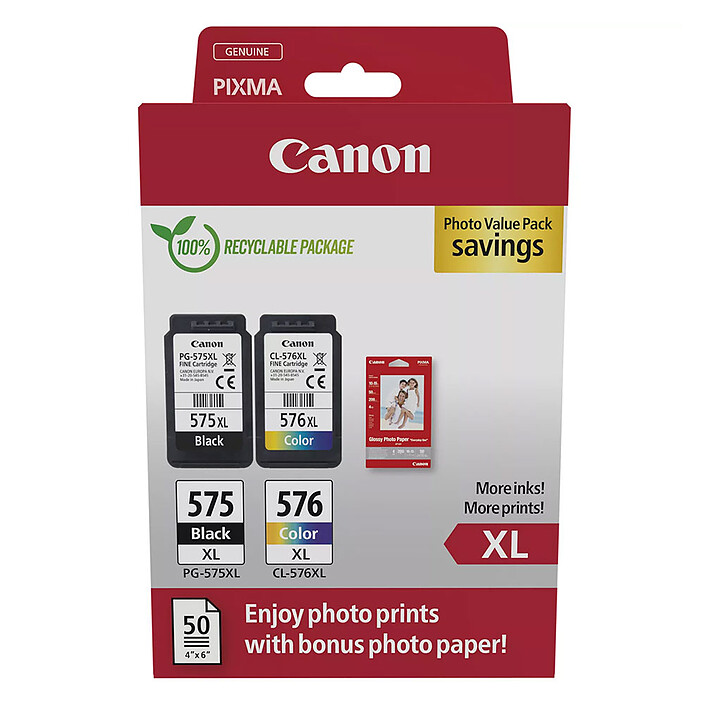 Canon PG-575XL + CL-576XL - Multipack (Noir et Couleur)