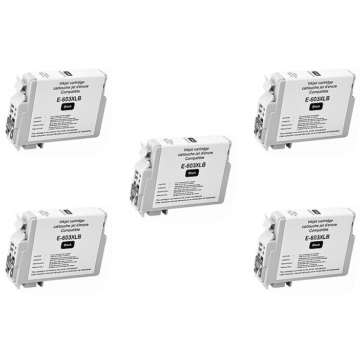 Lot de 5 cartouches compatibles Epson 603XL Étoile de mer (5x noir)