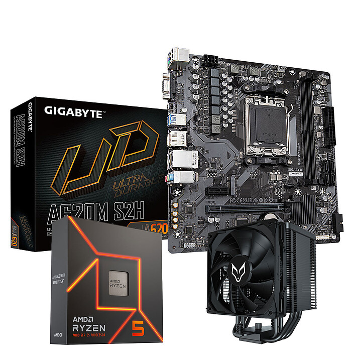 Kit Upgrade PC AMD Ryzen 5 7600X Gigabyte A620M S2H 