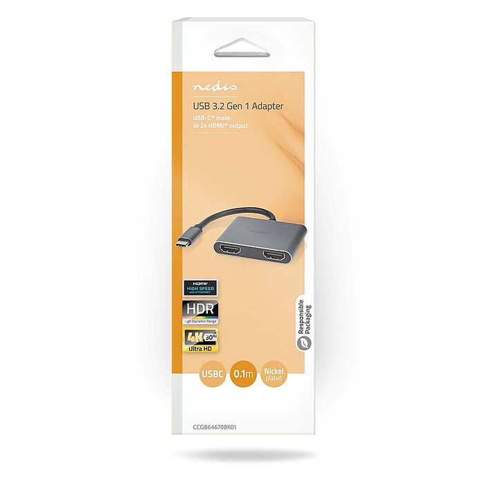 Acheter Nedis Adaptateur USB-C vers 2x HDMI