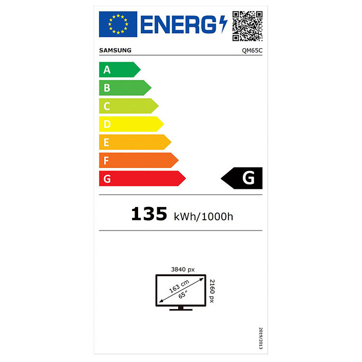 Samsung 65" LED QM65C pas cher
