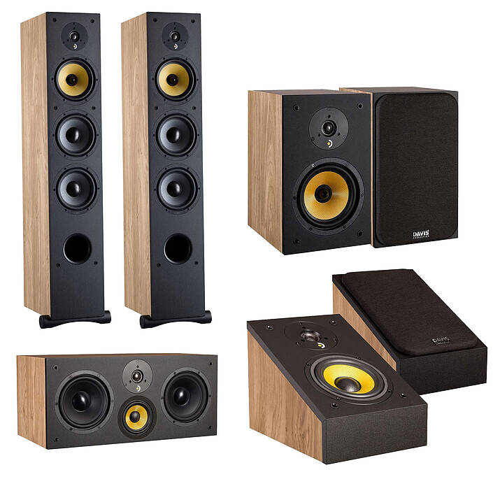 Davis Acoustics Pack Ariane 7 GM Atmos Chêne Clair