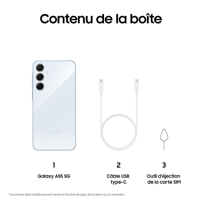 Samsung Galaxy A55 5G Bleu (8 Go / 128 Go) · Reconditionné pas cher