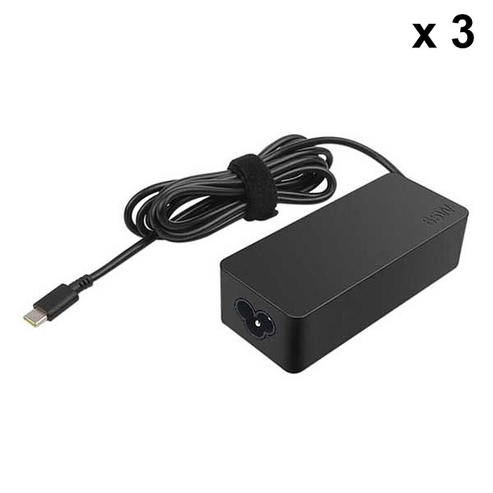 Lenovo Paquete de 3 adaptadores de corriente ThinkPad 65 W USB-C (4X20M26272)