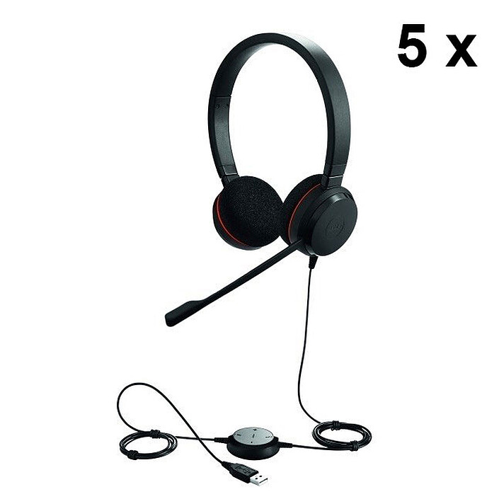 Jabra Set di 5 Evolve 20 UC Stereo