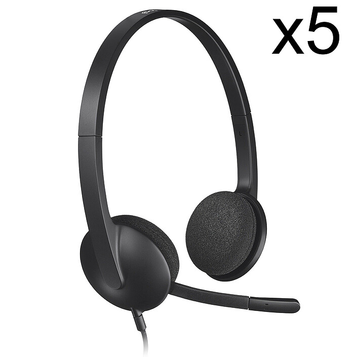 Auriculares USB Logitech H340 (x5)