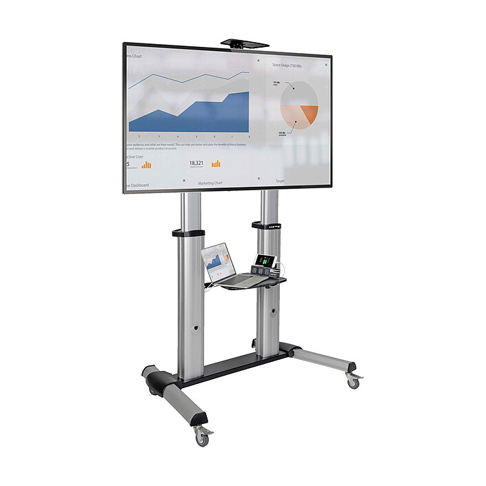 Eaton Tripp Lite Support chariot à roulettes Heavy-Duty Rolling à hauteur ajustable pour TV  de 60" à 100" pas cher