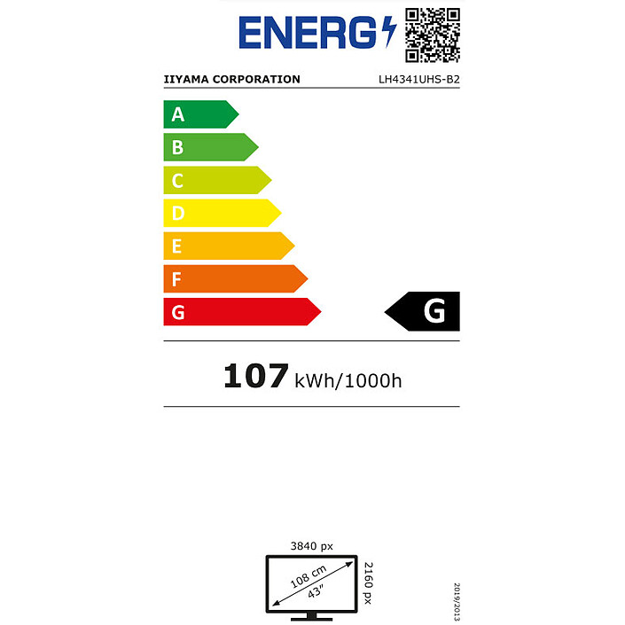 iiyama 42.5" LED - ProLite LH4341UHS-B2 pas cher