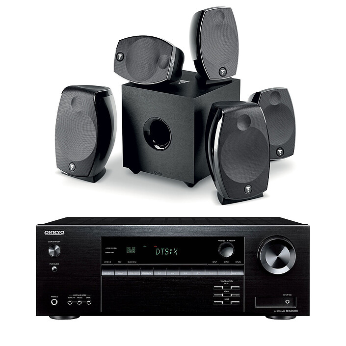 Onkyo TX-NR5100B Noir + Focal Sib Evo 5.1.2 Dolby Atmos