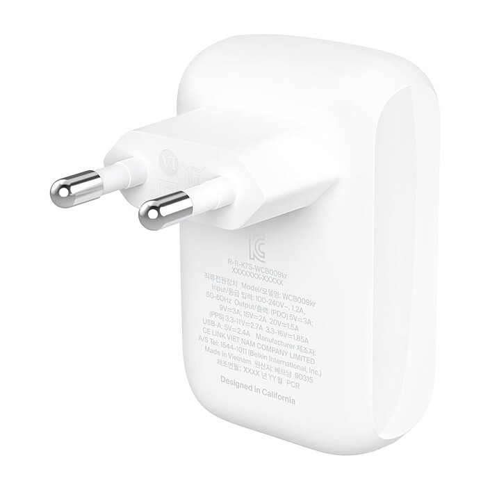 Avis Belkin Chargeur Secteur 42W USB-C + USB-A (30W + 12W)