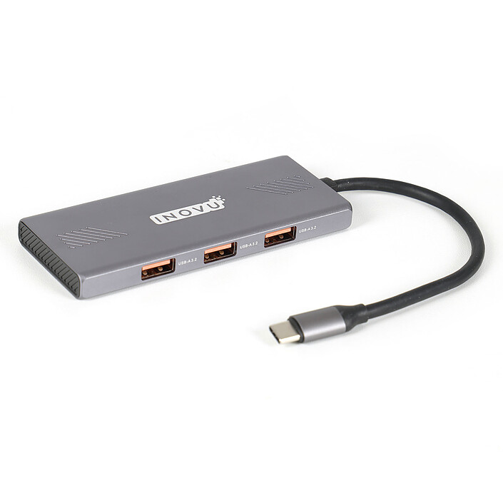 INOVU USB-C Hub to 3x USB-A, 3x USB-C and 1x USB-C 100W